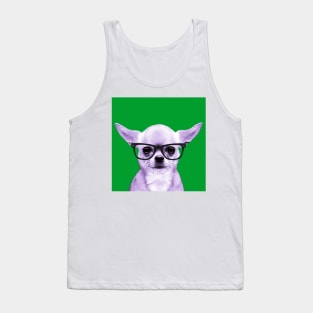 Pop Art Chihuahua in Green Background - Print / Home Decor / Wall Art / Poster / Gift / Birthday / Chihuahua Lover Gift / Animal print Canvas Print Tank Top